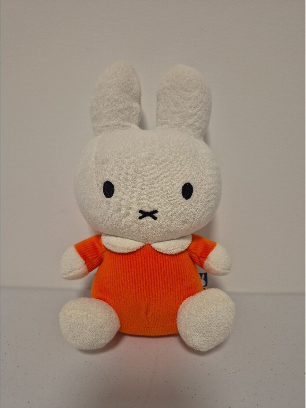 Miffy 60 Jaar Nijntje Rattle Plush Stuffed Terry Cloth Rare 10" Orange Outfit